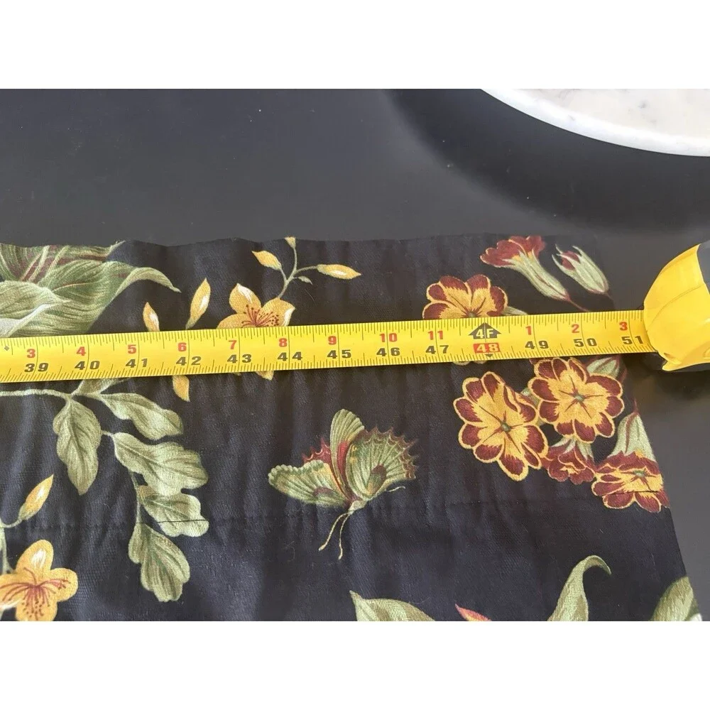 Waverly- 2 Valances, Williamsburg, Botanical Fabric, Lined, Each 51”x 23”